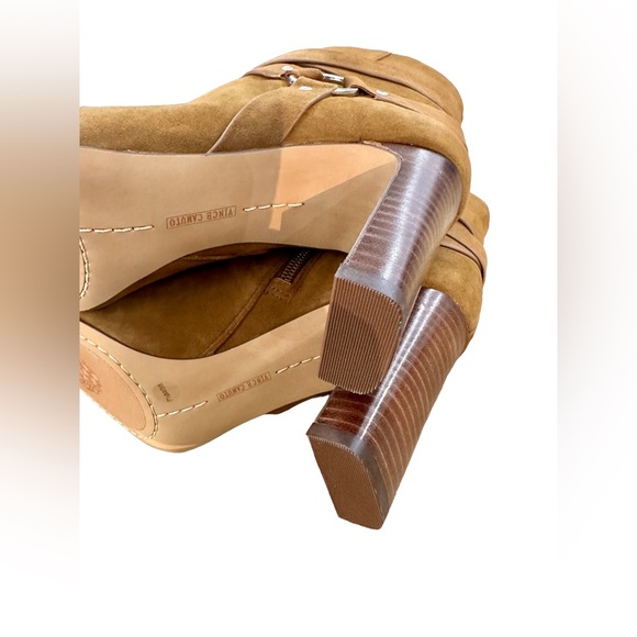 Vince Camuto Sestina Suede Brown Ankle Boot 7.5 - Picture 4 of 10